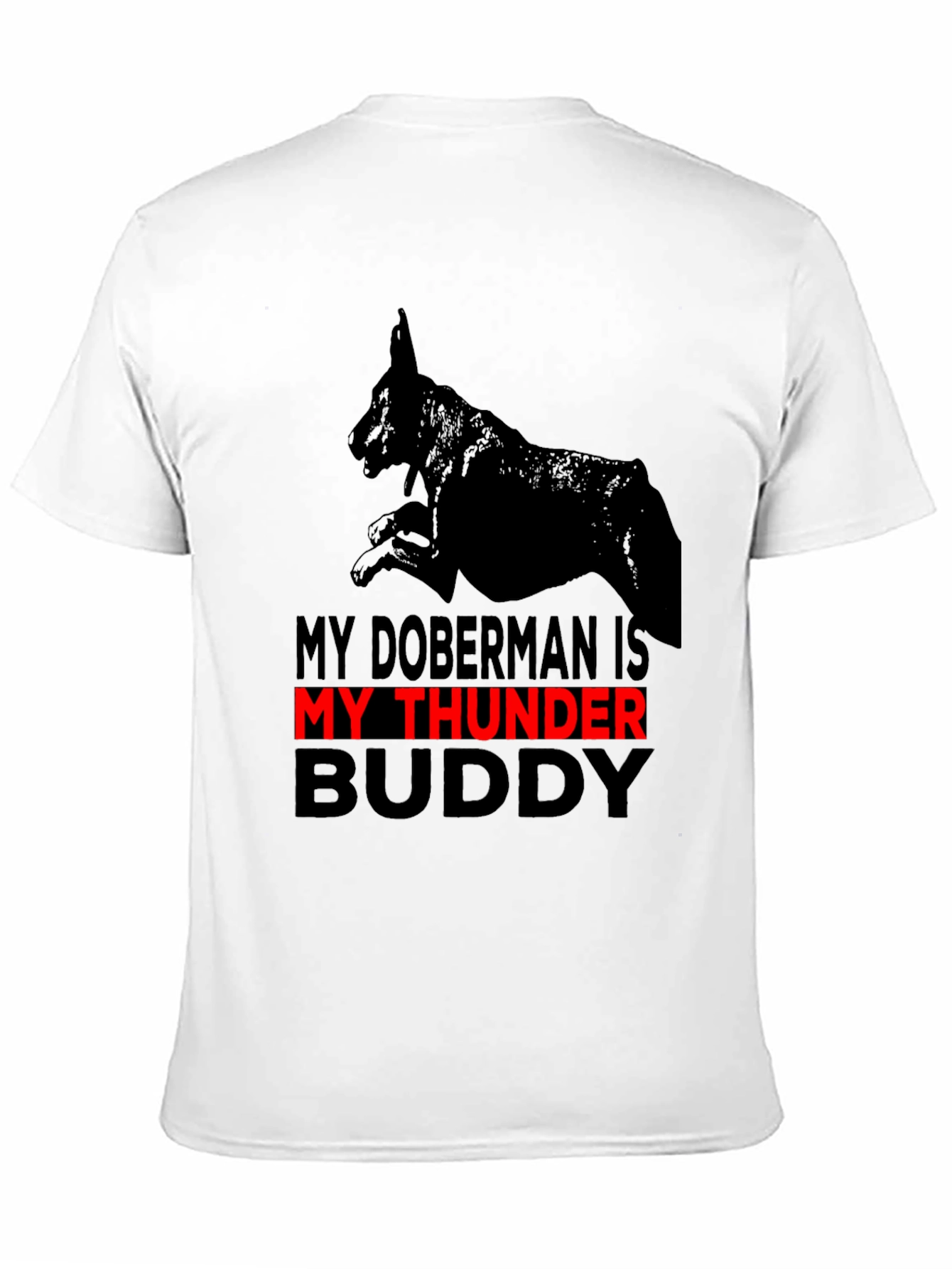 Doberman Thunder Buddy Graphic Tee - Black