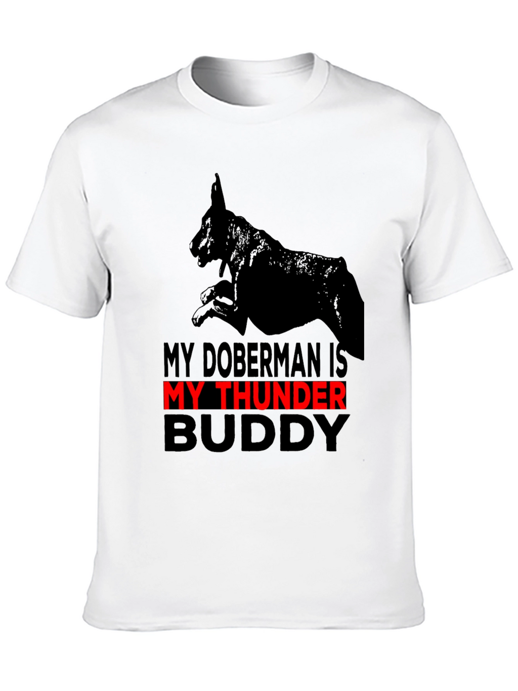 Doberman Thunder Buddy Graphic Tee - Black