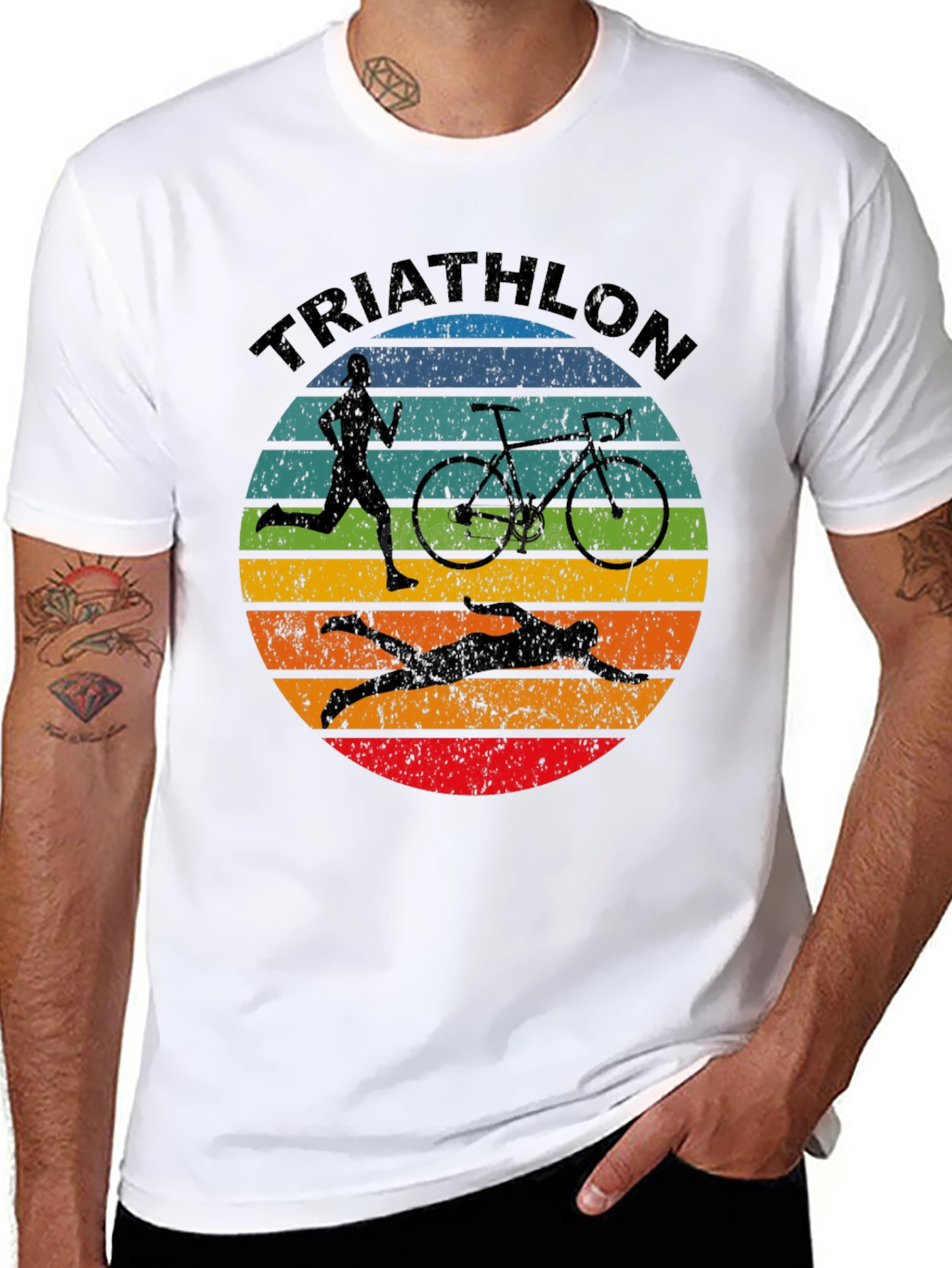 Triathlon T-Shirt - Sporty Graphic Tee