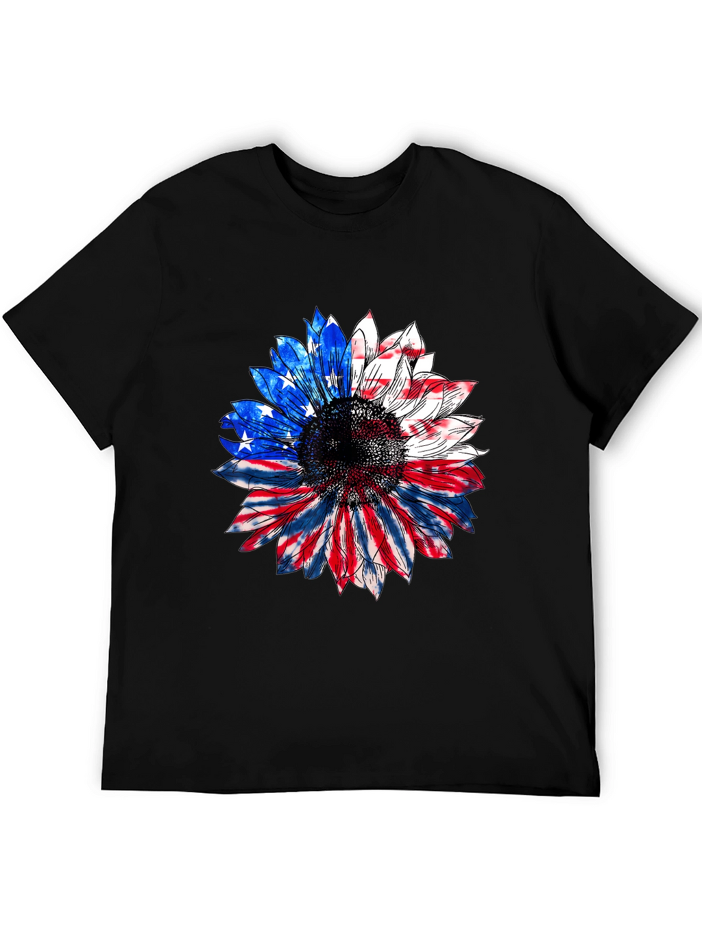 American Flag Sunflower T-Shirt