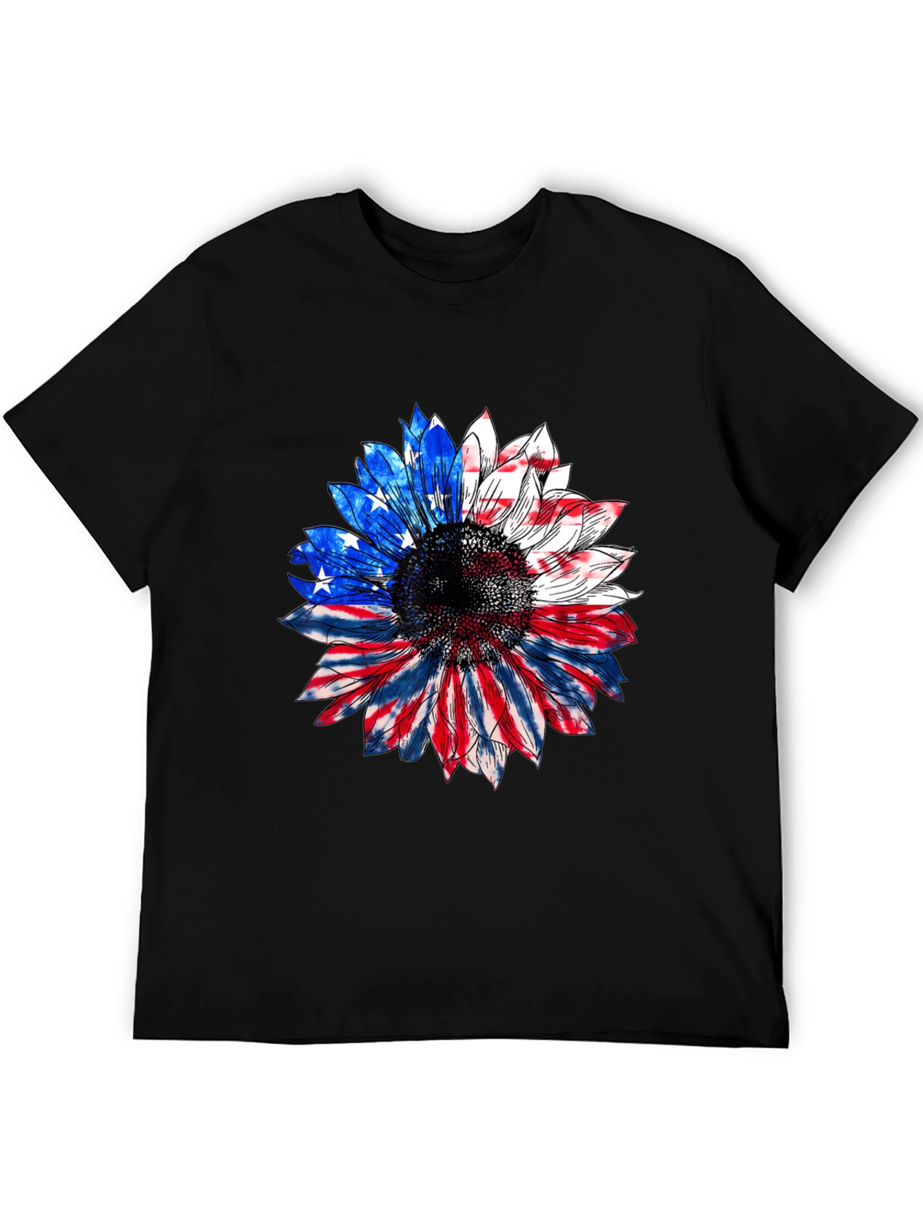 American Flag Sunflower T-Shirt
