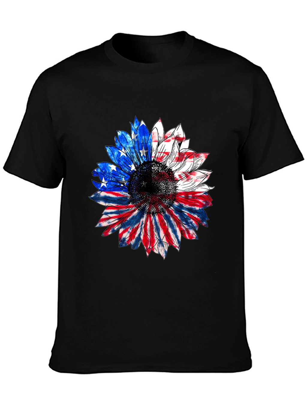 American Flag Sunflower T-Shirt