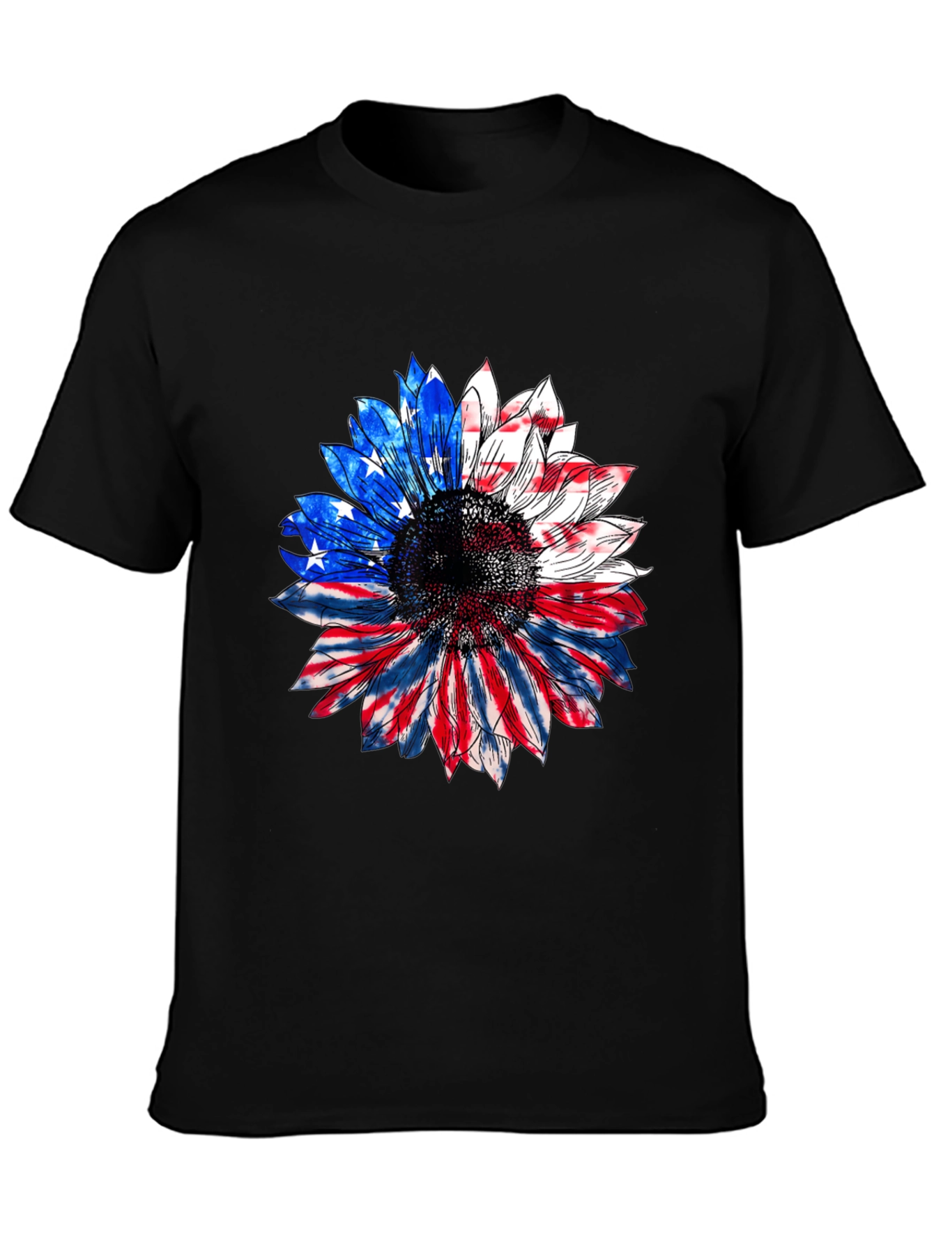 American Flag Sunflower T-Shirt