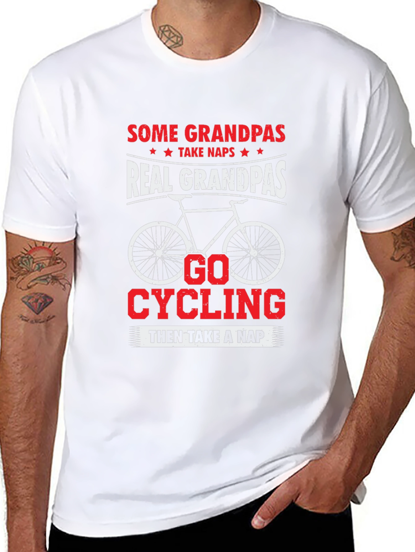 Real Grandpas Go Cycling T-Shirt