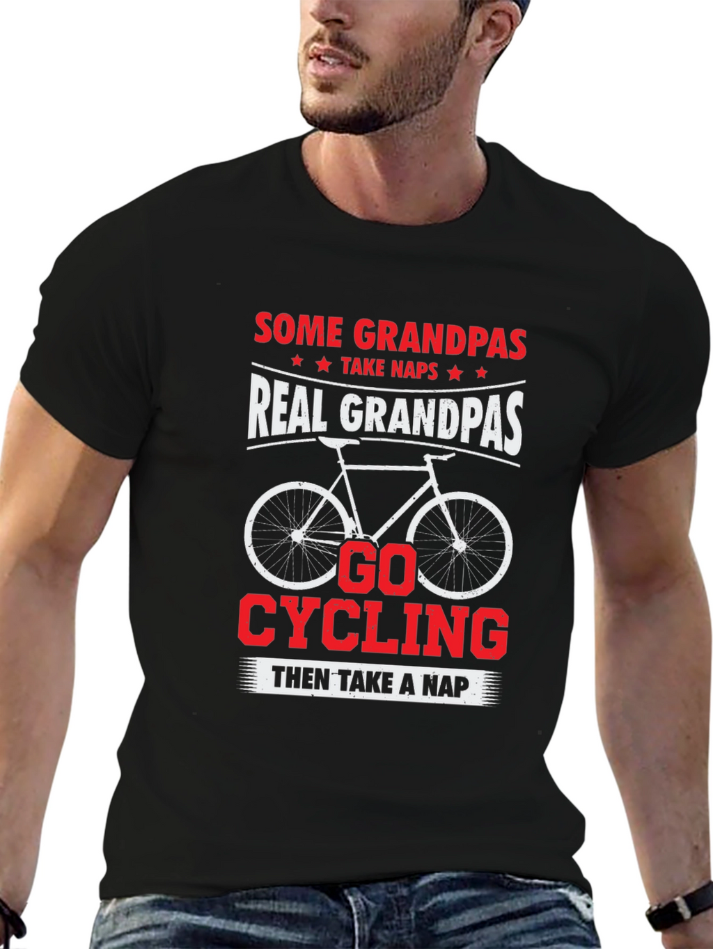 Real Grandpas Go Cycling T-Shirt