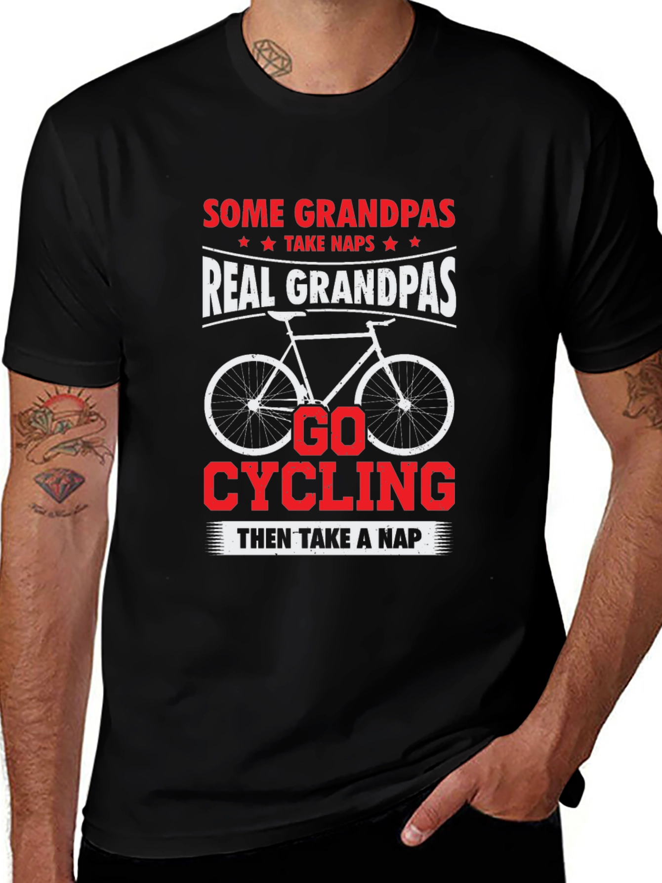 Real Grandpas Go Cycling T-Shirt