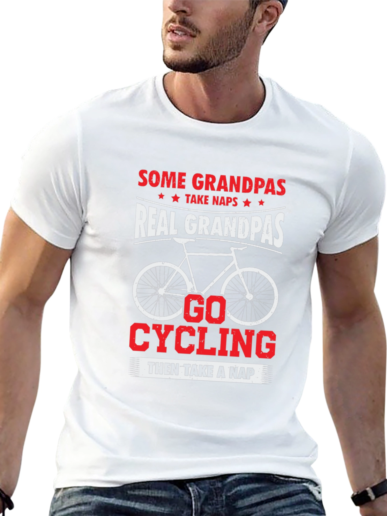 Real Grandpas Go Cycling T-Shirt