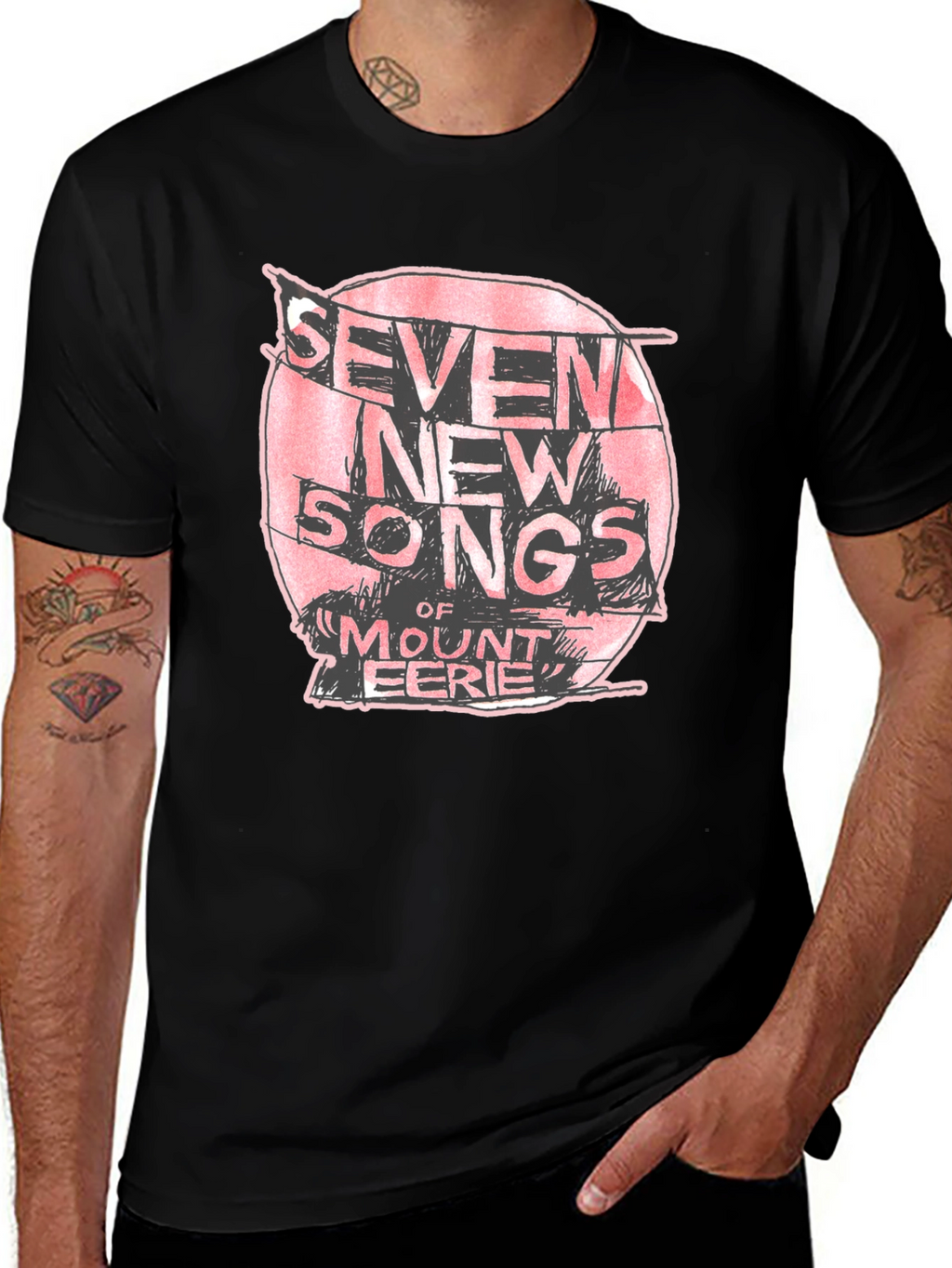 Seven New Songs Mount Eerie Black T-Shirt