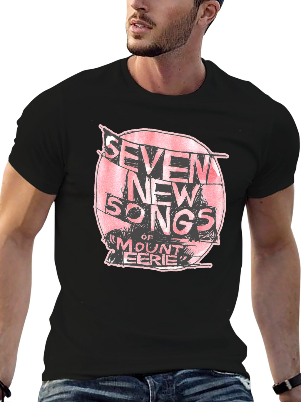 Seven New Songs Mount Eerie Black T-Shirt