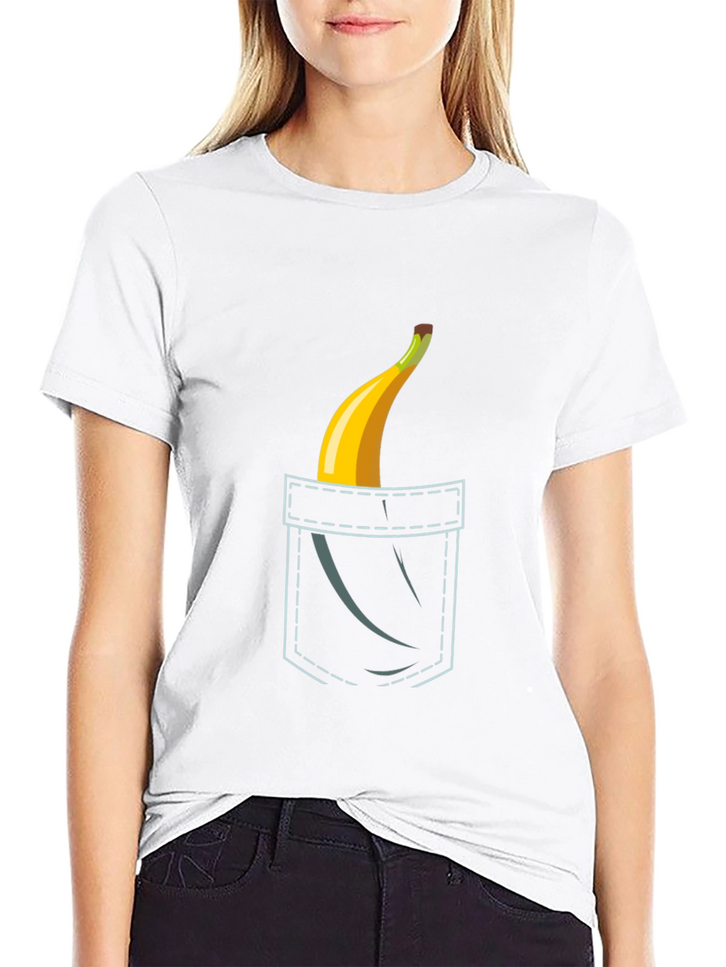 Banana Pocket Graphic Tee - Funny Novelty Shirt