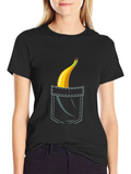 Banana Pocket Graphic Tee - Funny Novelty Shirt