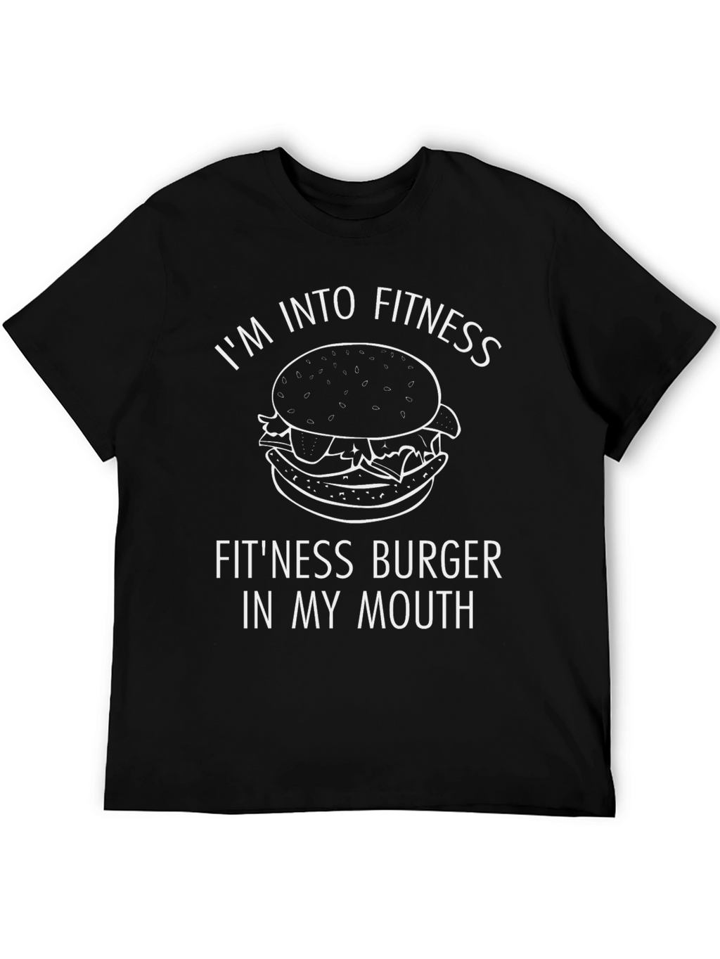 Funny Fitness Burger Graphic T-Shirt