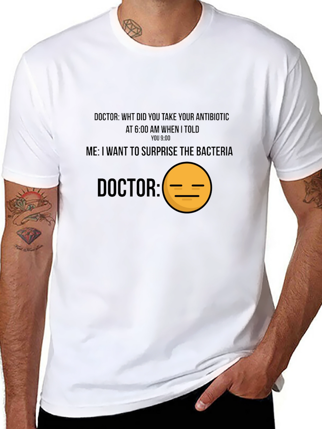 Surprise Bacteria T-Shirt Funny Doctor Gag Gift