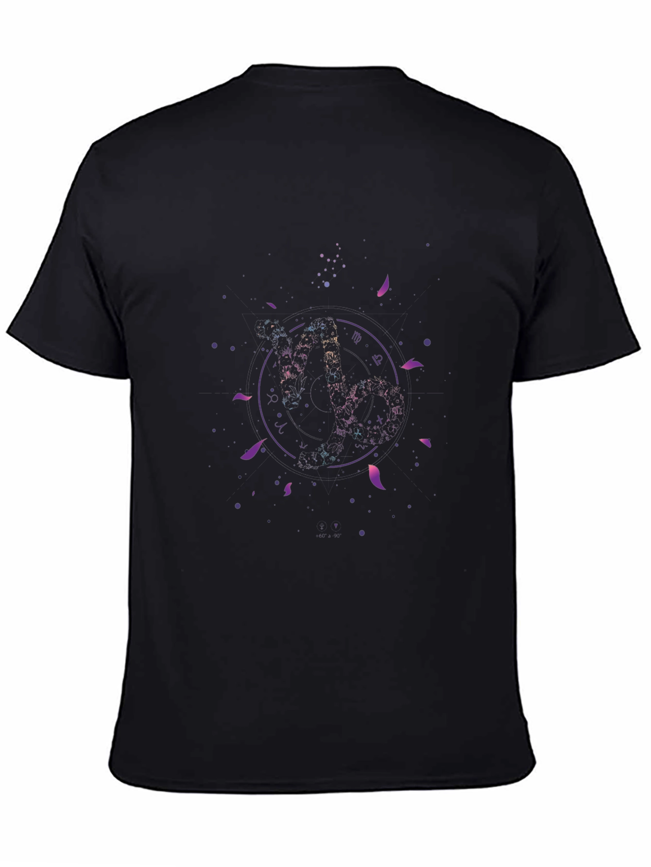 Zodiac Capricorn Constellation Black T-Shirt