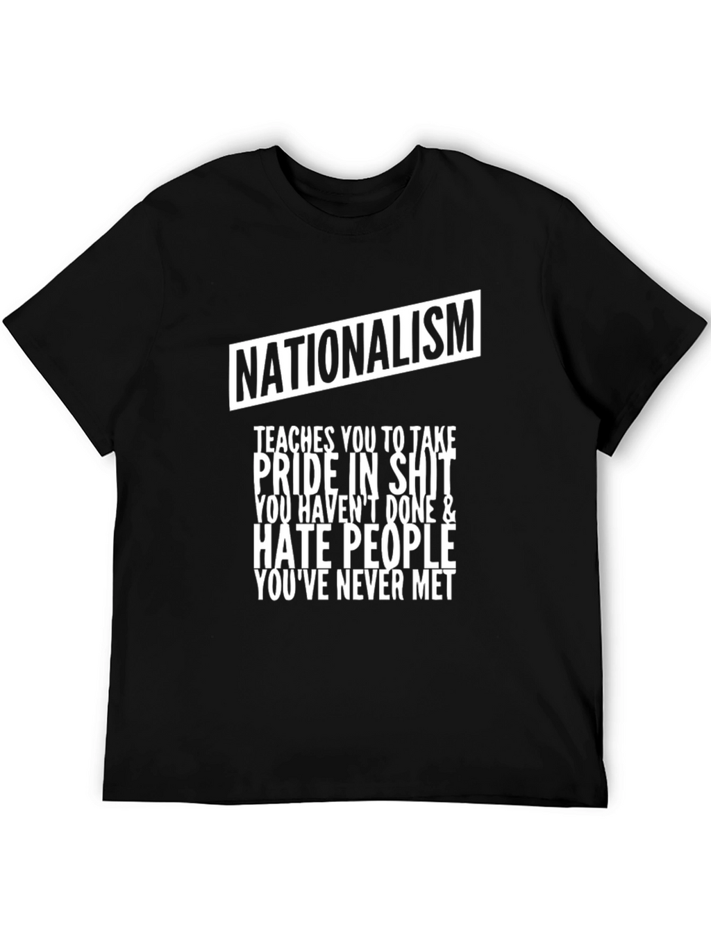 Nationalism Pride Graphic Tee - Black