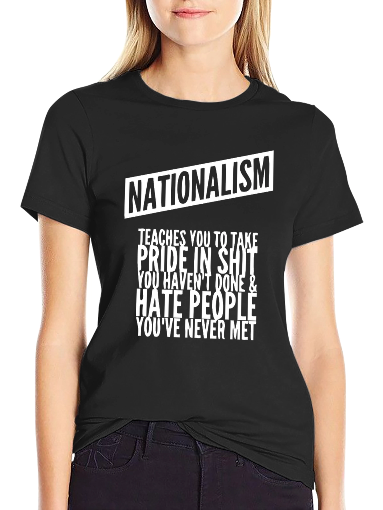 Nationalism Pride Graphic Tee - Black