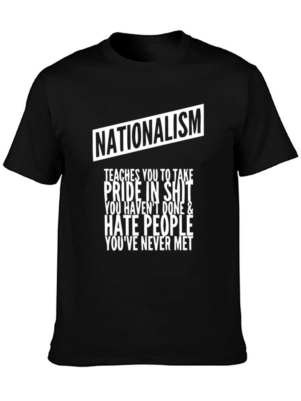 Nationalism Pride Graphic Tee - Black