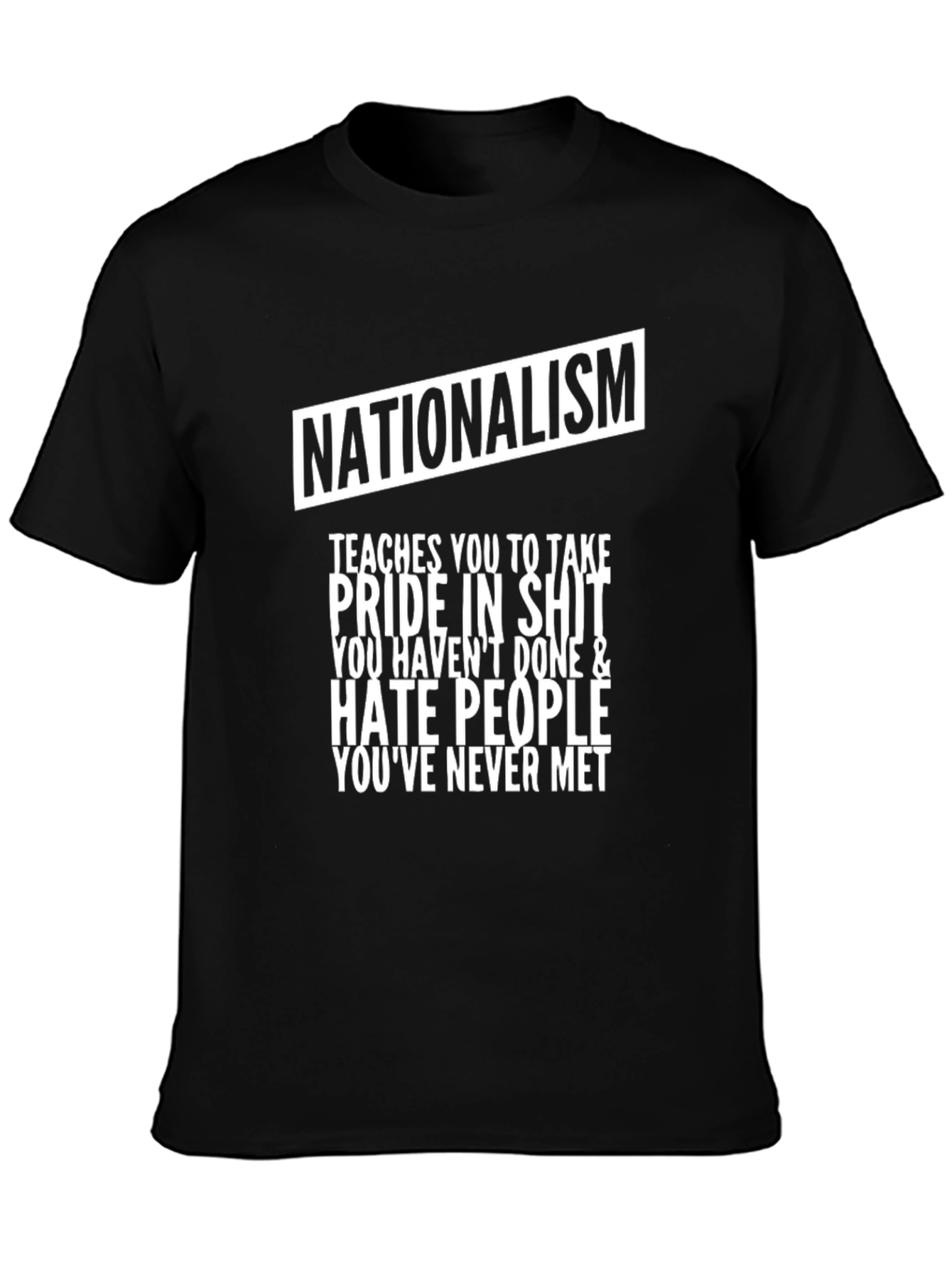Nationalism Pride Graphic Tee - Black