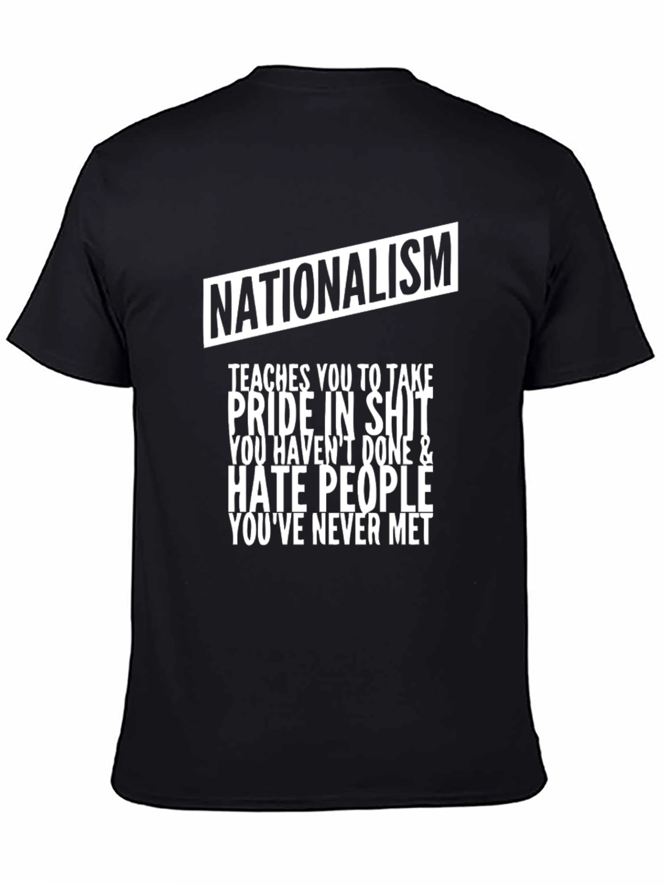 Nationalism Pride Graphic Tee - Black