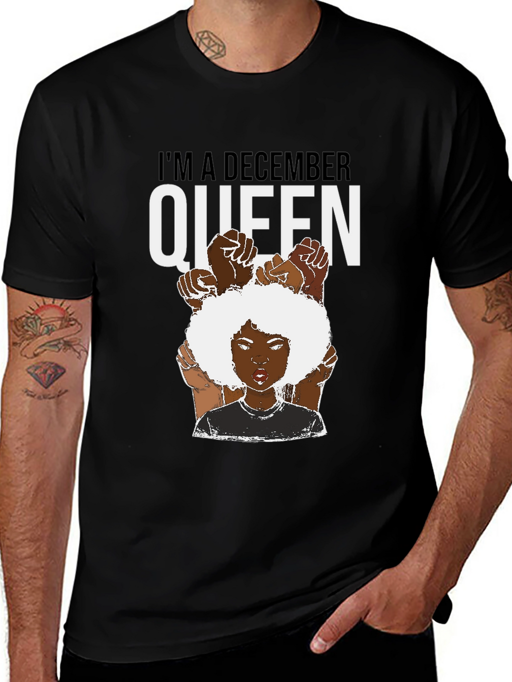 December Queen Graphic Tee - Black