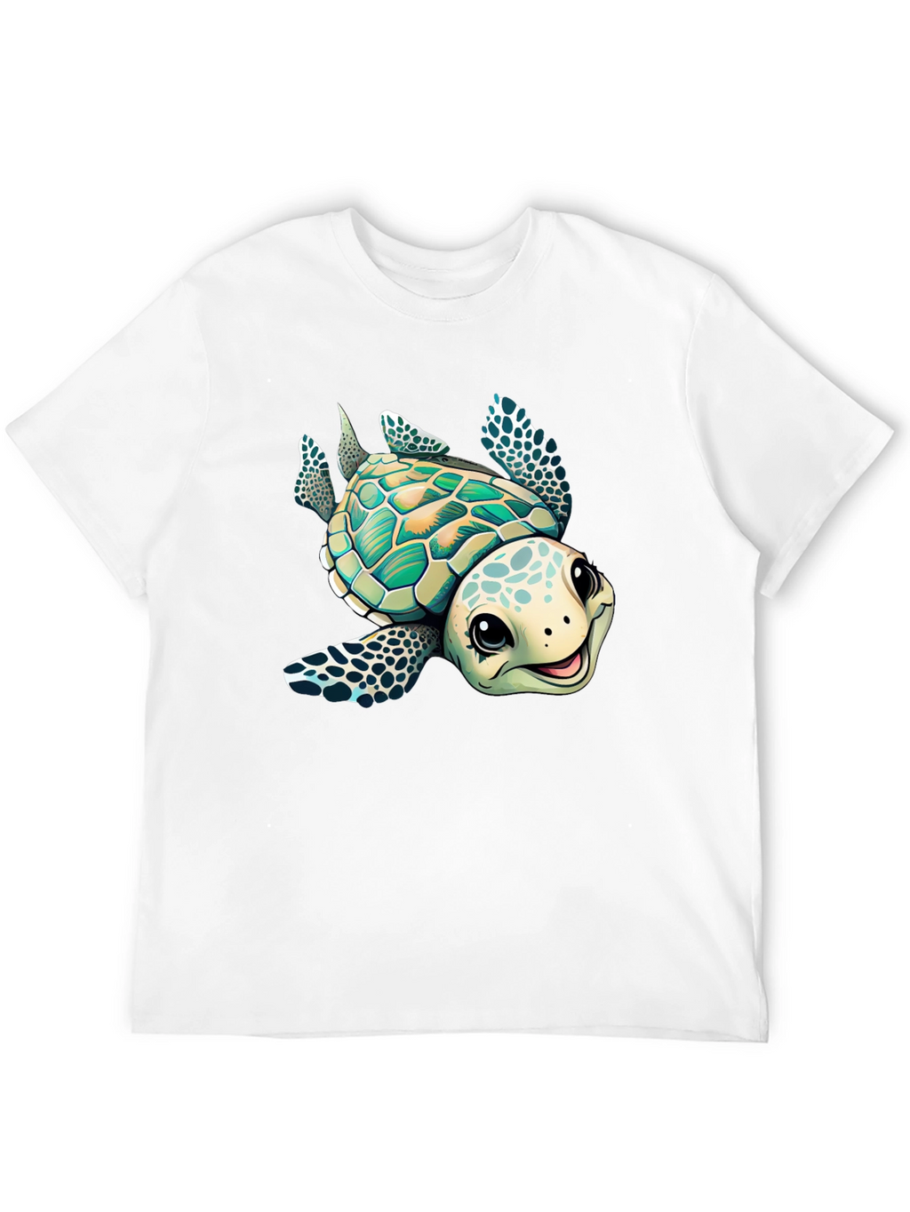 Cartoon Turtle Graphic T-Shirt