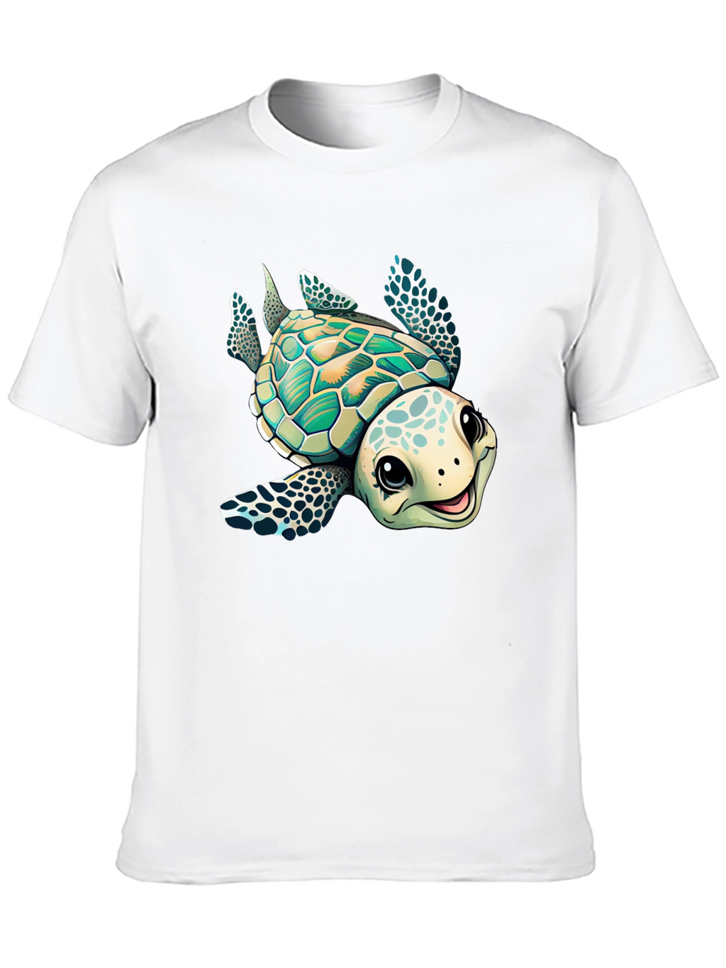 Cartoon Turtle Graphic T-Shirt