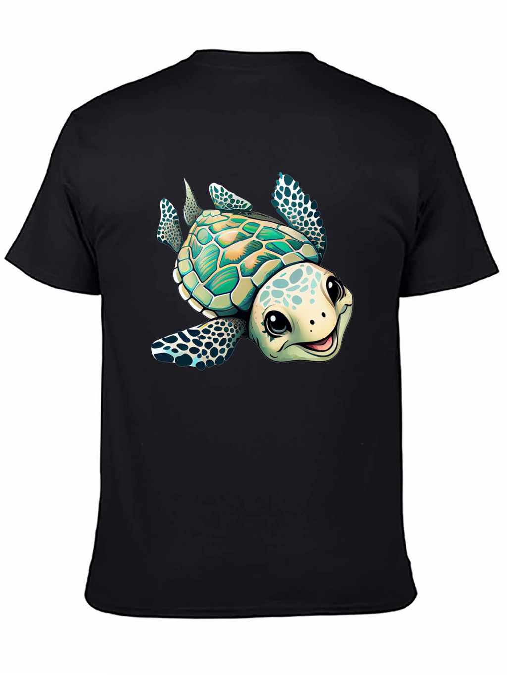 Cartoon Turtle Graphic T-Shirt