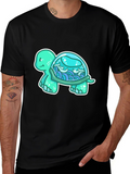Sea Turtle Graphic T-Shirt - Black Cotton Tee