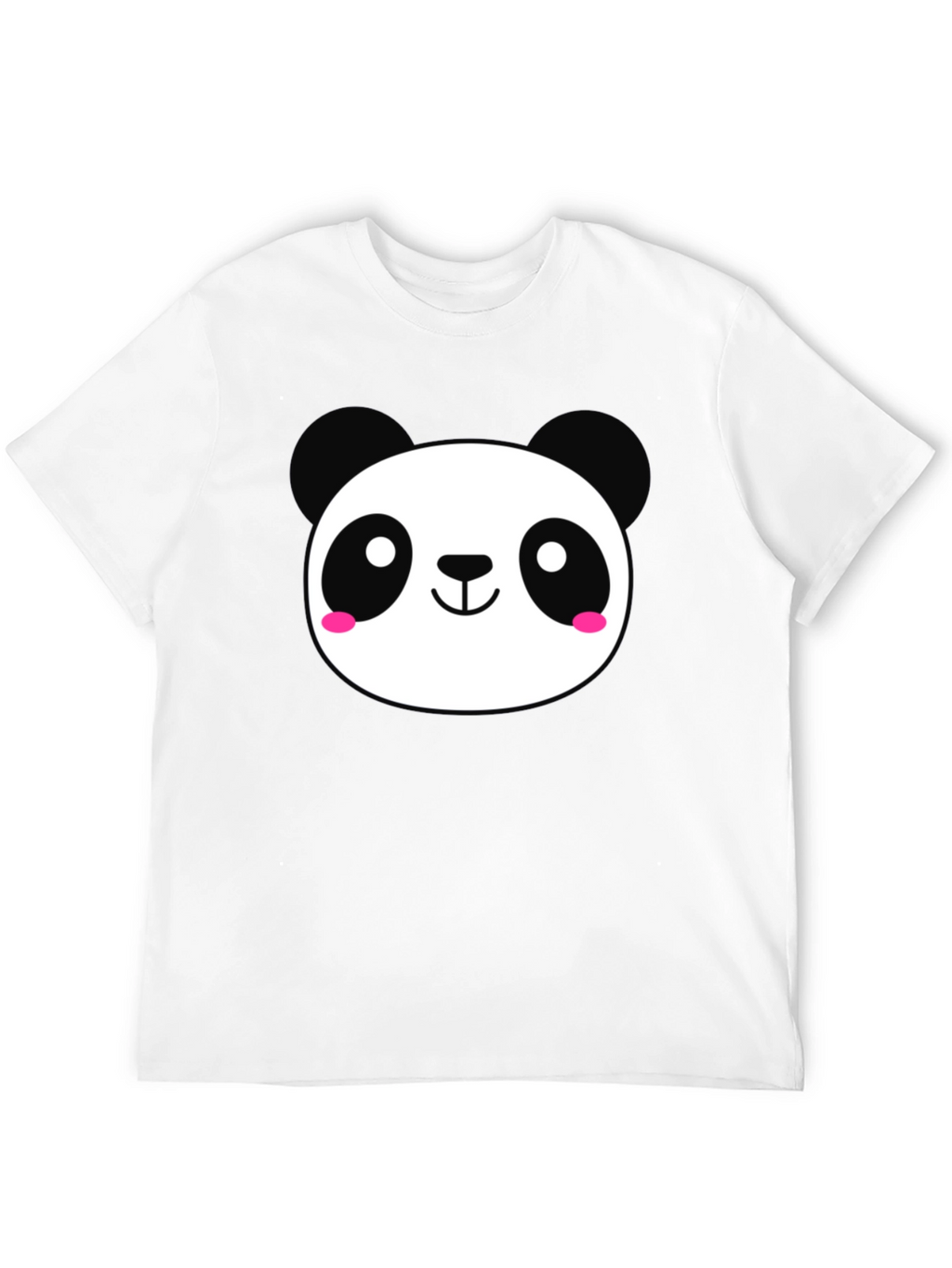 Cute Panda Graphic Black T-Shirt