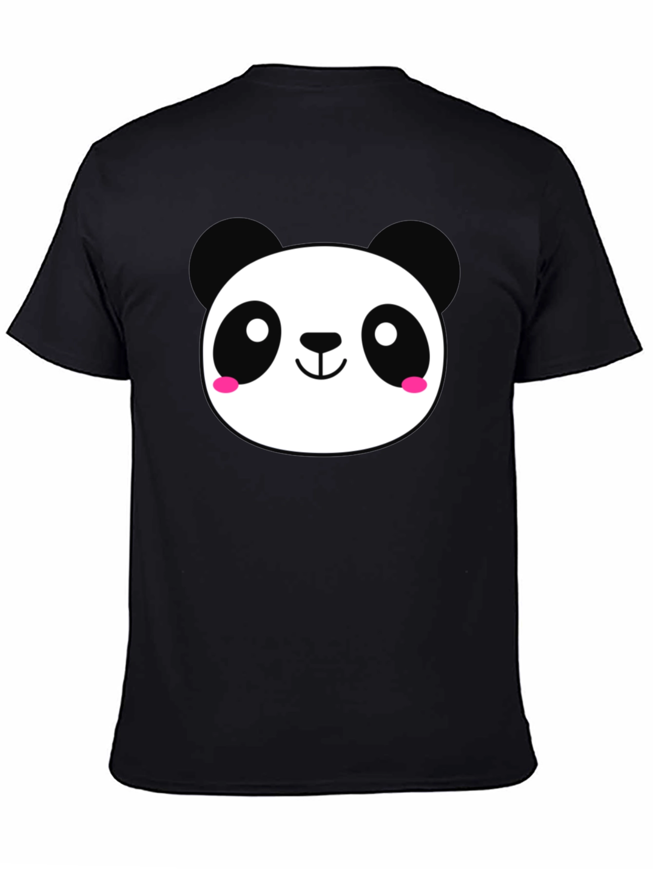 Cute Panda Graphic Black T-Shirt