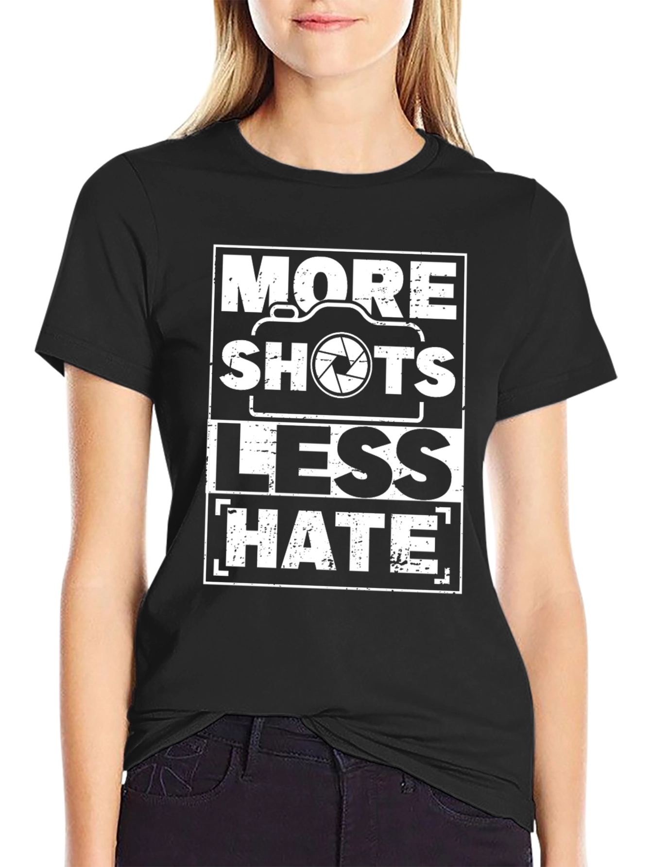 More Shots Less Hate - Graphic T-Shirt