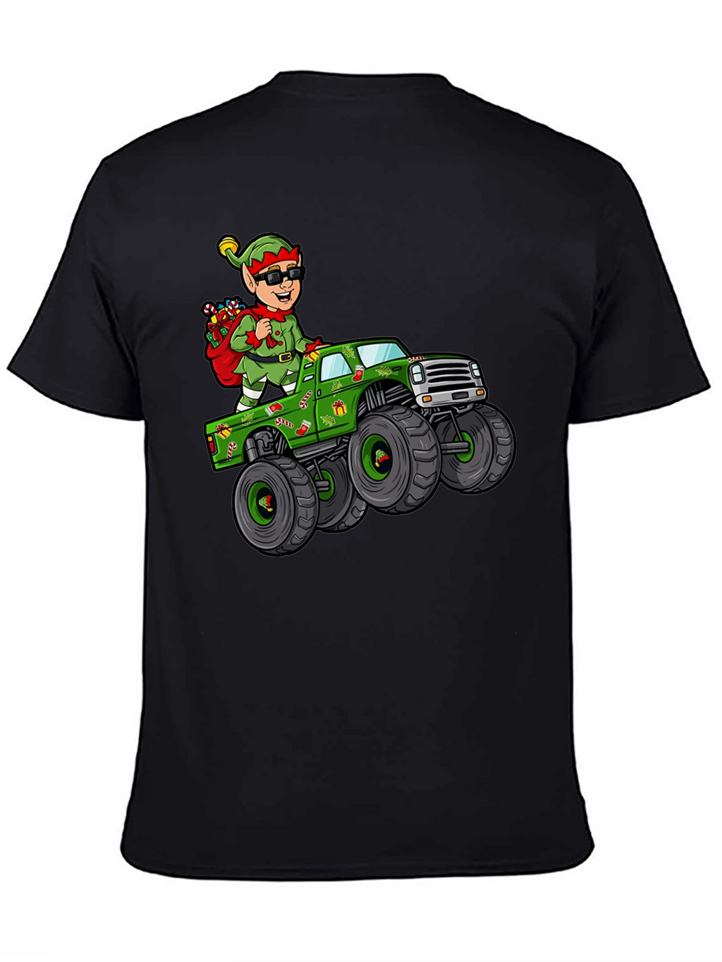 Elf Monster Truck Graphic Tee