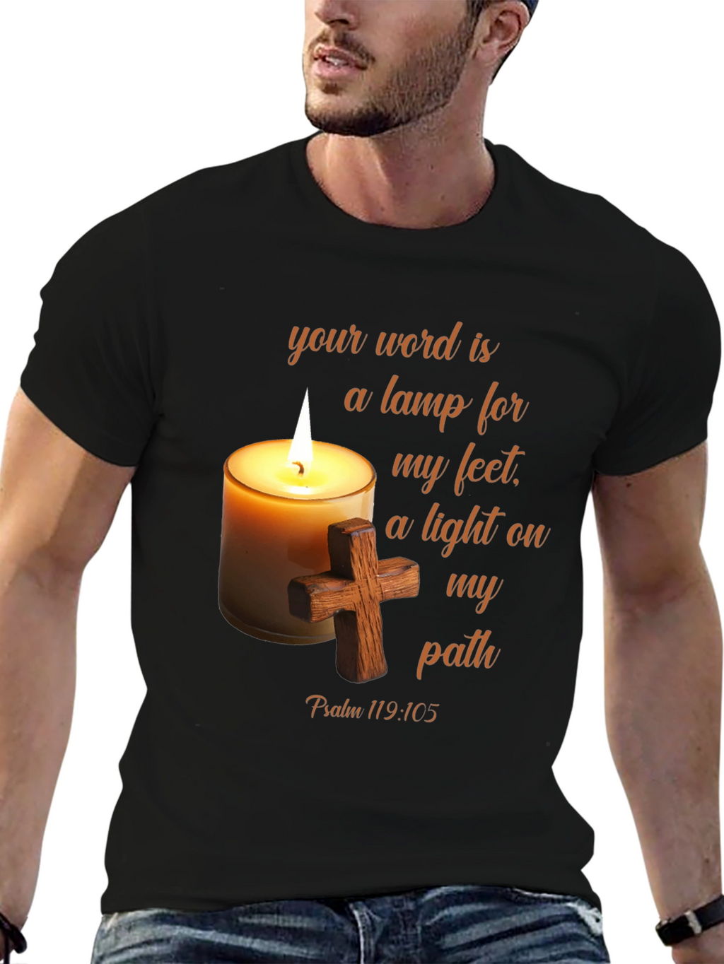 Faith Inspired T-Shirt - Psalm 119:105
