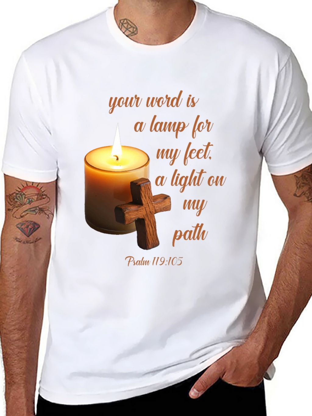 Faith Inspired T-Shirt - Psalm 119:105