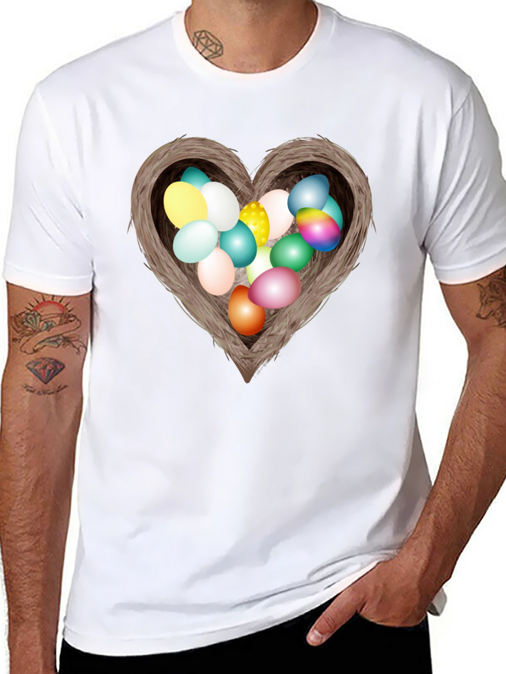Easter Egg Nest Heart T-Shirt