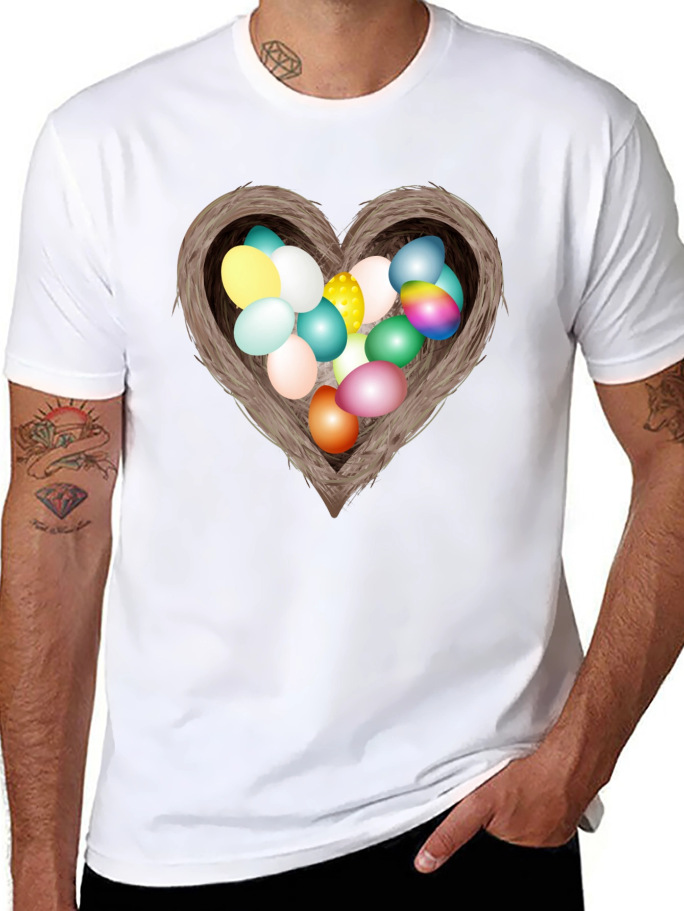 Easter Egg Nest Heart T-Shirt