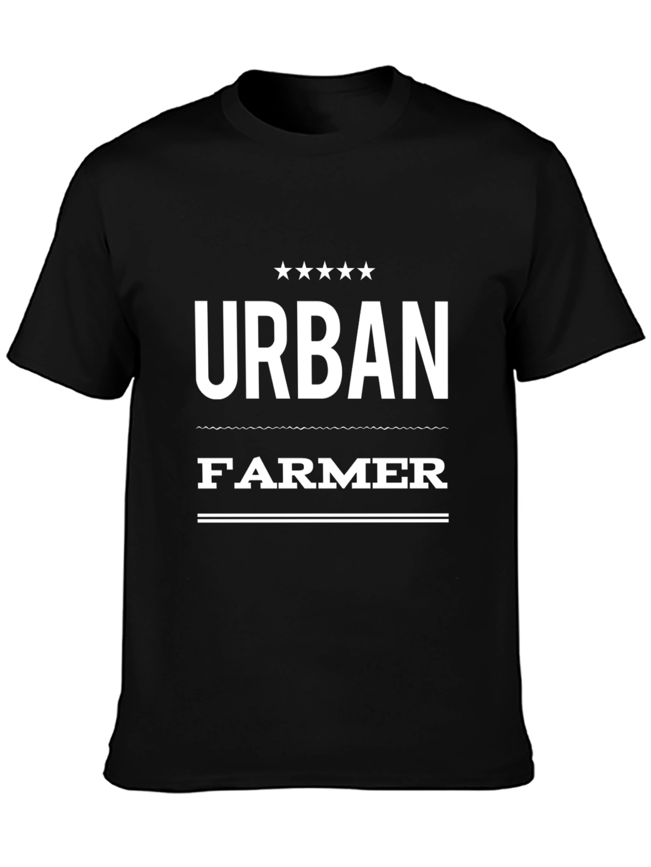 Urban Farmer Graphic T-Shirt - Black Crew Neck Tee