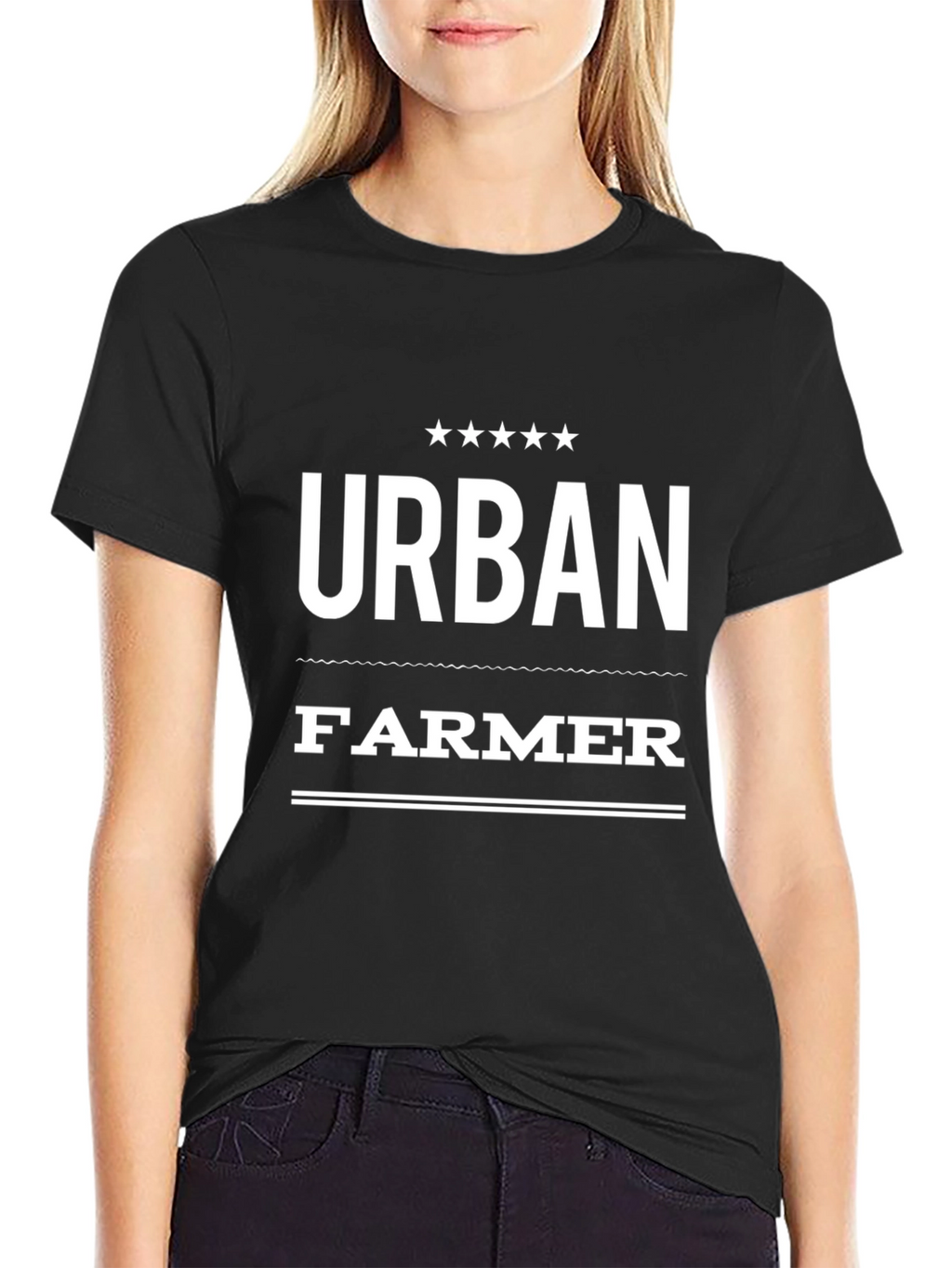 Urban Farmer Graphic T-Shirt - Black Crew Neck Tee