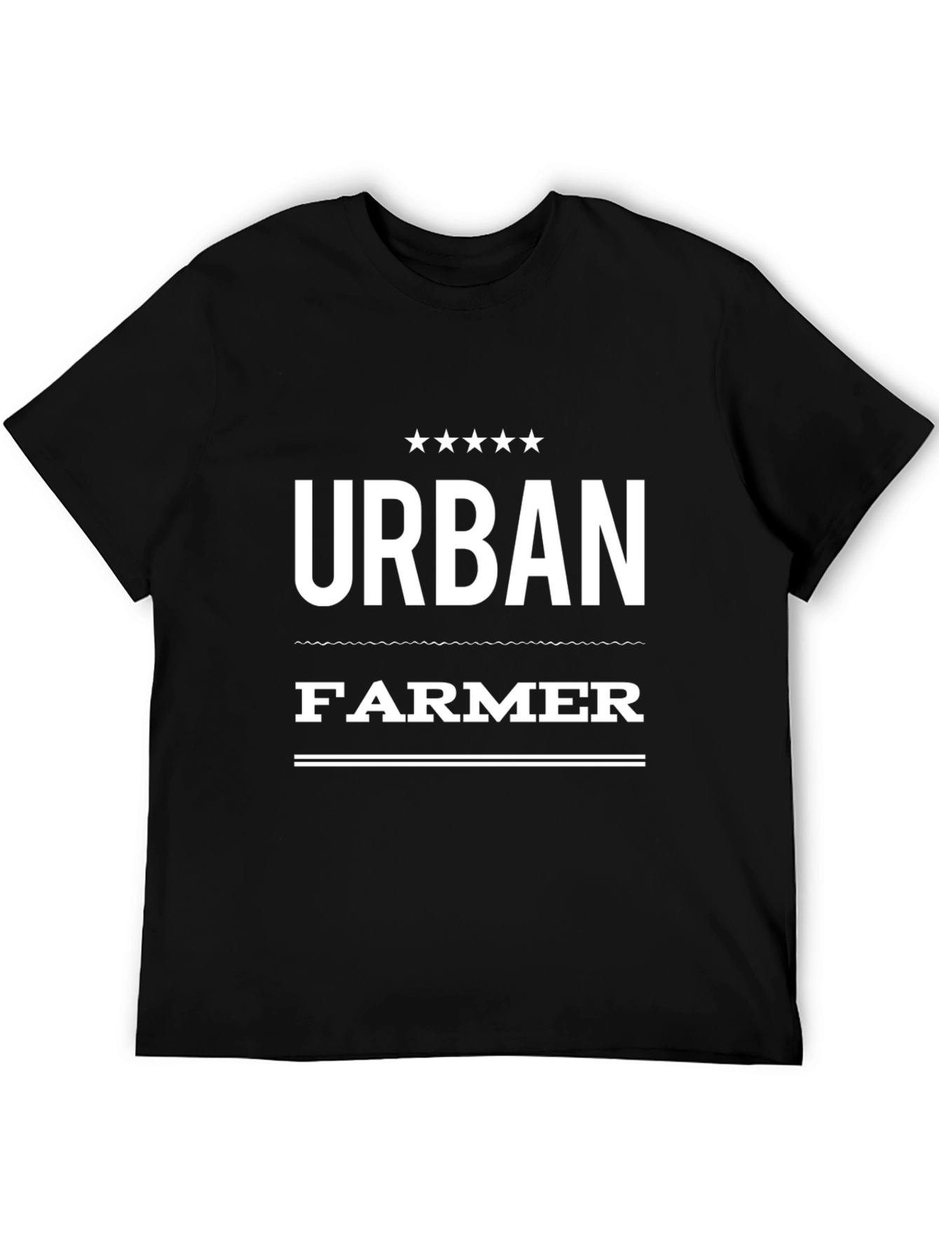 Urban Farmer Graphic T-Shirt - Black Crew Neck Tee