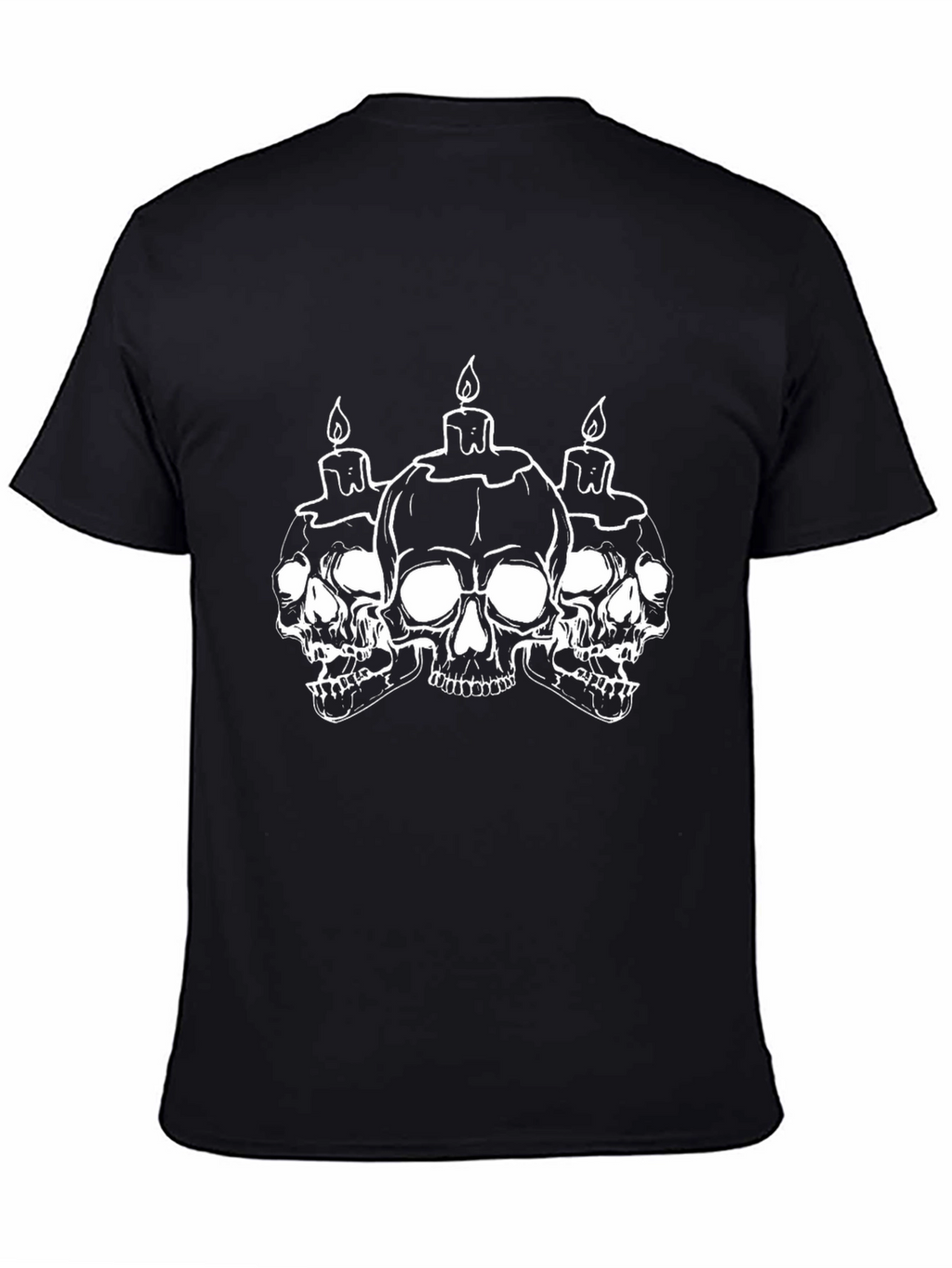 Skull Candle Graphic Tee - Black