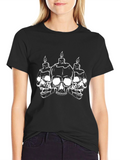 Skull Candle Graphic Tee - Black