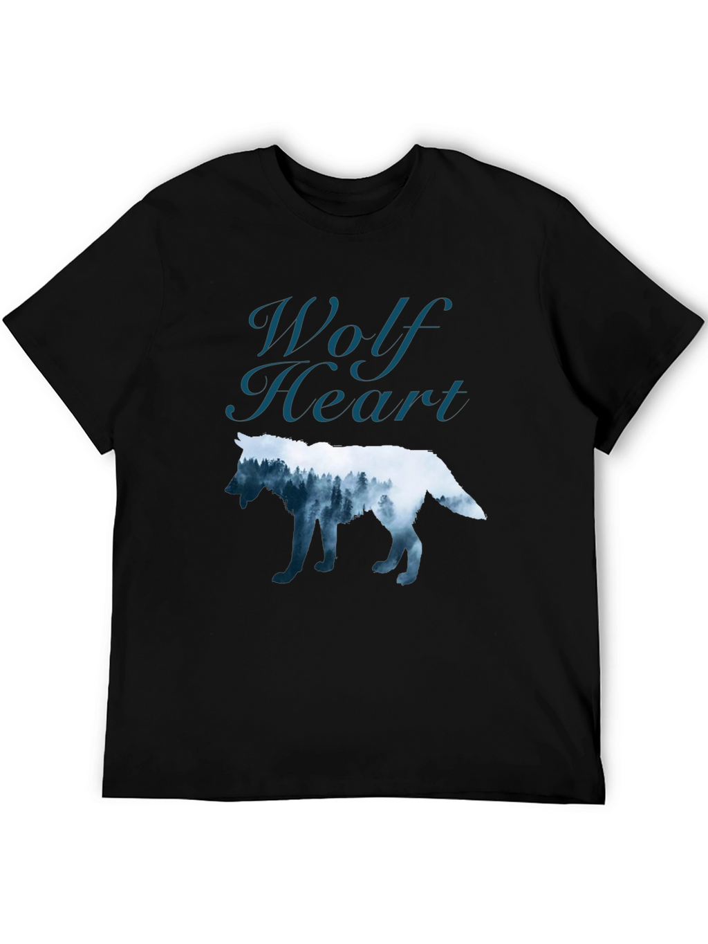 Wolf Heart Graphic T-Shirt - Nature Inspired Design