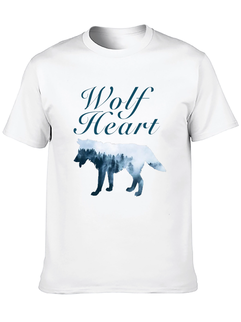 Wolf Heart Graphic T-Shirt - Nature Inspired Design