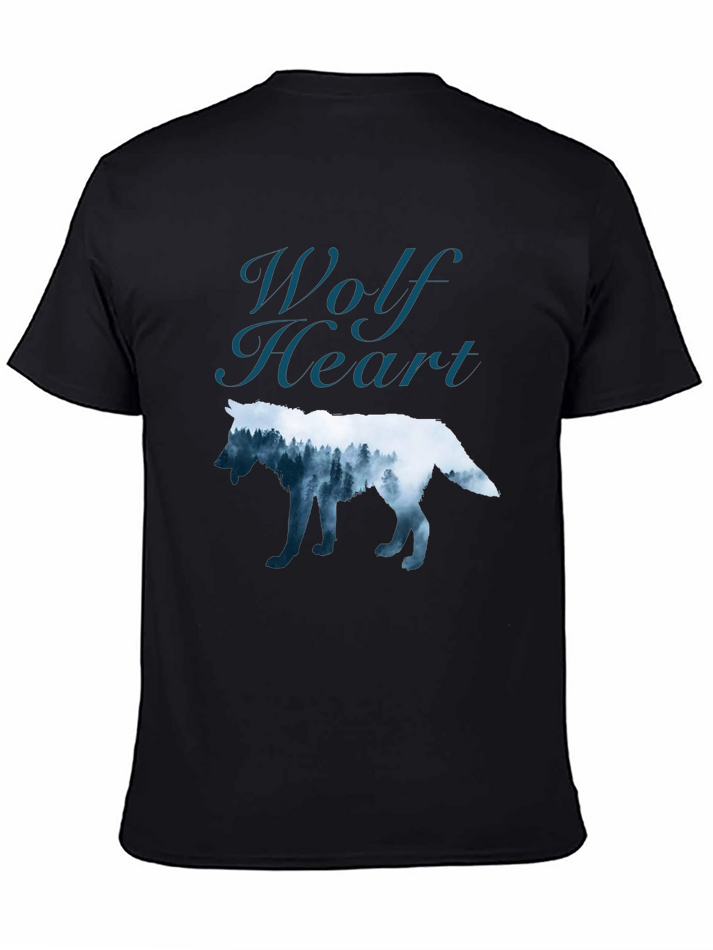 Wolf Heart Graphic T-Shirt - Nature Inspired Design