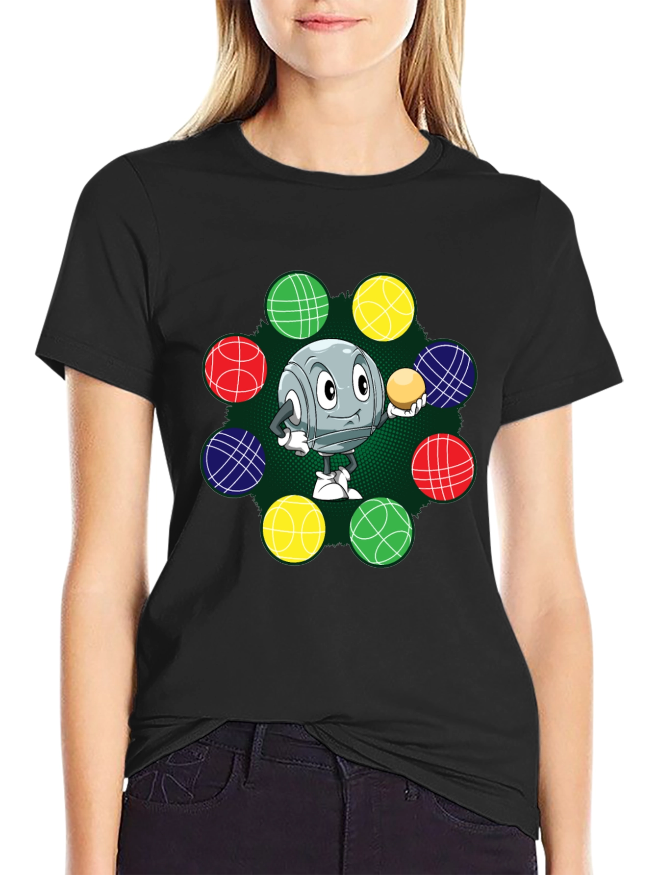 Cartoon Bocce Ball T-Shirt