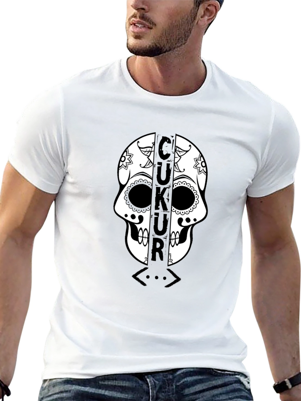 Çukur Skull T-Shirt - Black Graphic Tee