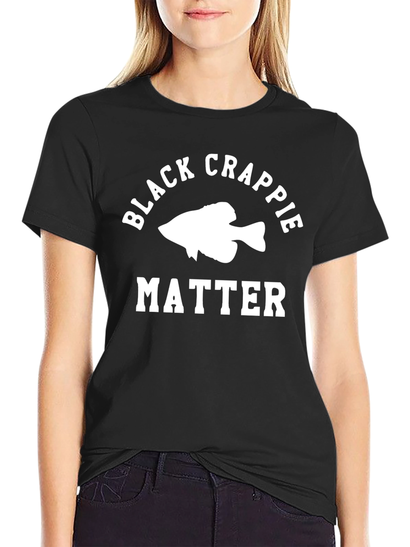 Black Crappie Matter T-Shirt - Fishing Graphic Tee