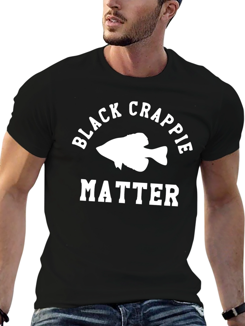 Black Crappie Matter T-Shirt - Fishing Graphic Tee