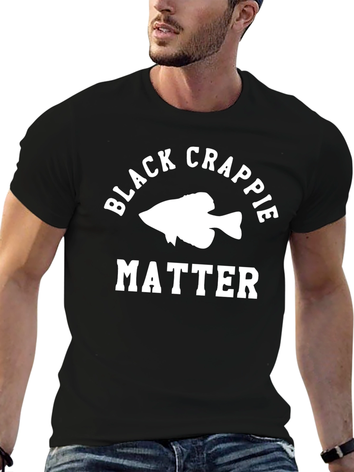 Black Crappie Matter T-Shirt - Fishing Graphic Tee