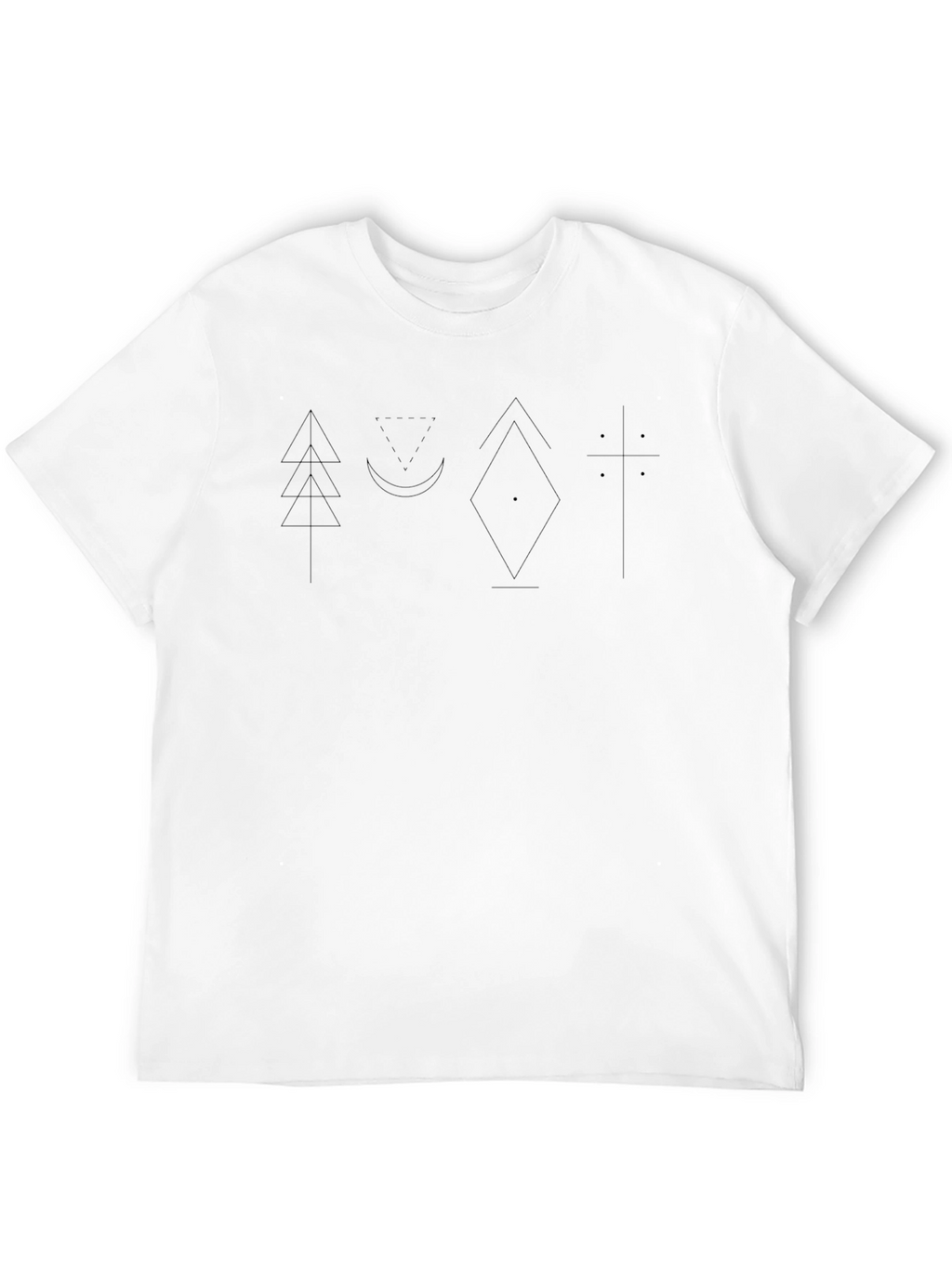 Geometric Design Black T-Shirt | Modern Graphic Tee
